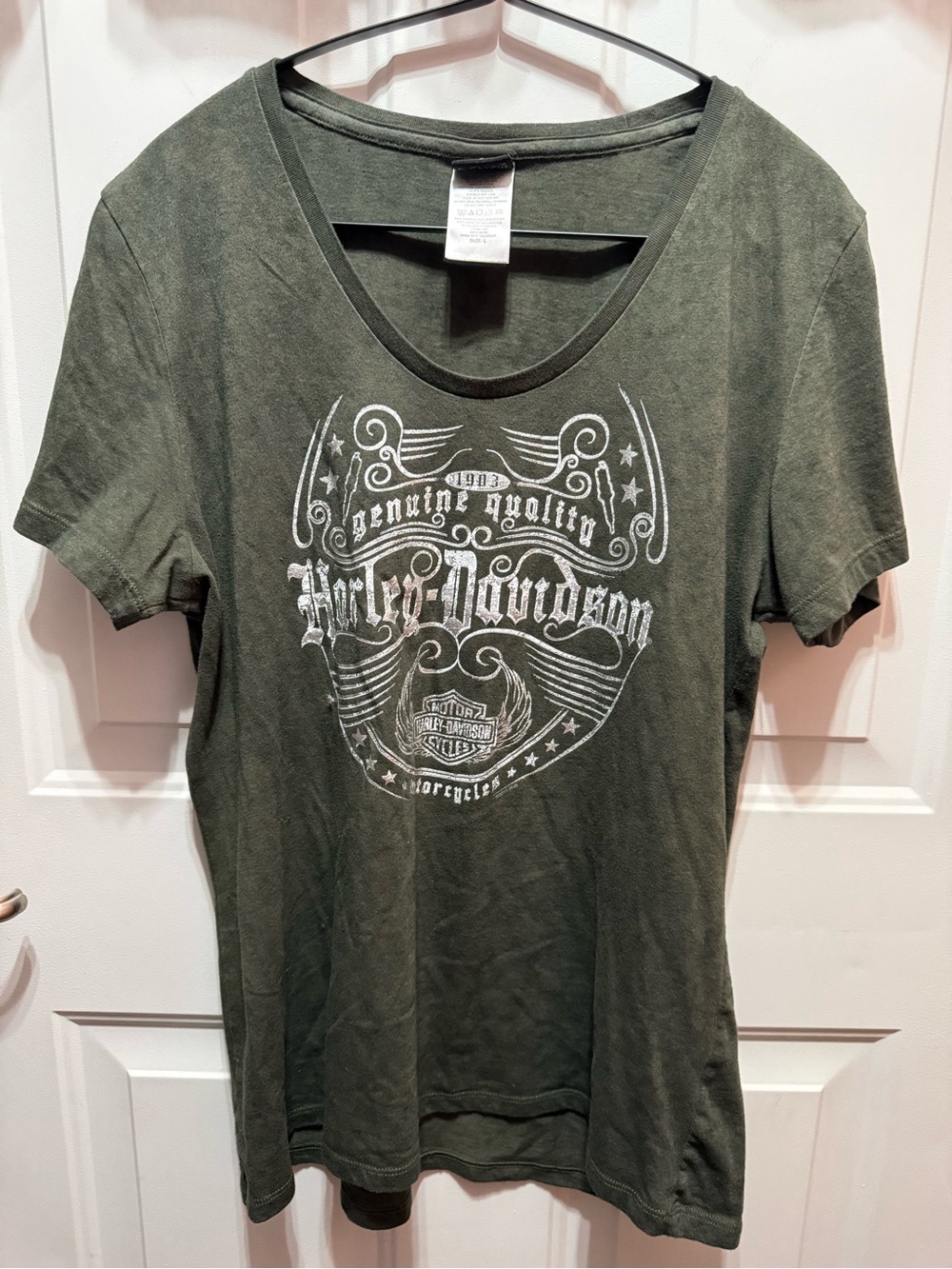 Harley-Davidson Dark Olive Green Short-Sleeve Graphic Tee L